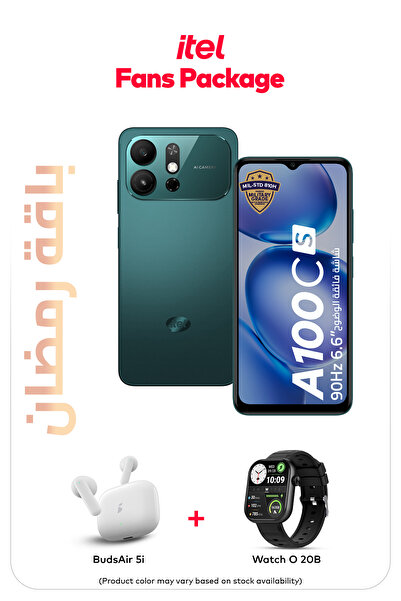 İtel A100Cs لاك جرين 2+4 جيجابايت رام 64 جيجابايت 4G - نسخة الشرق الأوسط