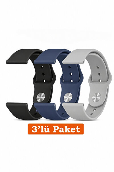 Dexmon Redmi Watch 5 Active / Redmi Watch 5 Lite Uyumlu 22mm 3'lü Paket Silik...