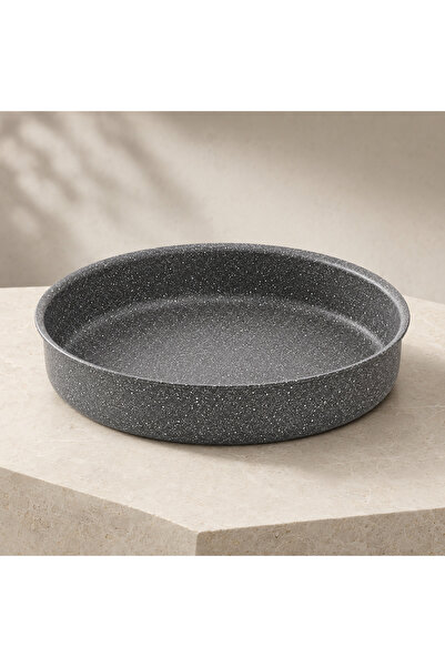 Hascevher round baking tray, non-stick granite coating, gray, 36 cm, gift box