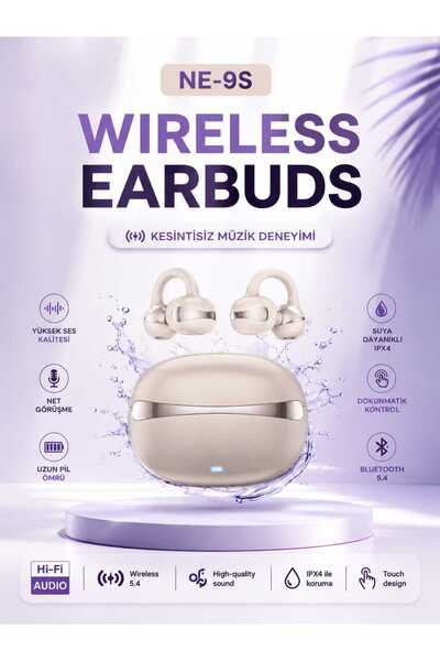 Ne-9s Kulaktan Düşmeven Küpe Tasarımlı Bluetooth Kulaklık