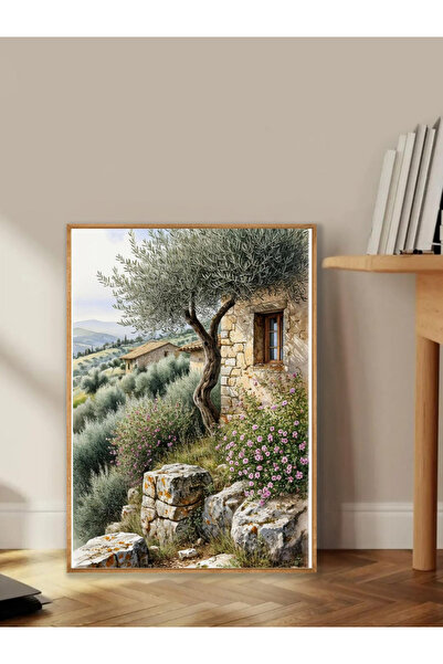 woodsia Tablou dintr-o singură bucată cu ramă din lemn TEK_0186
