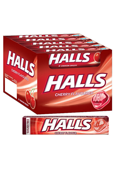 halls ΚΑΡΑΜΕΛΕΣ 20x32gr - (CHERRY) (SUGAR FREE) (ΜΑΣΟΥΡΙ)