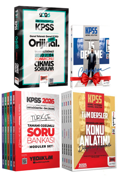 Yargı Yayınları 2026 KPSS Lise-Ortaöğretim Orijinal Konu Konu Çıkmış Sorular+...