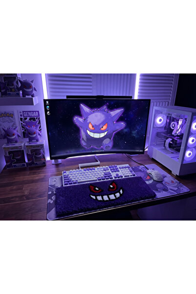 Babi Collection Gengar Gaming Oyuncu Mouse Pad-Gamer Klavye Altlığı ve Bilek ...