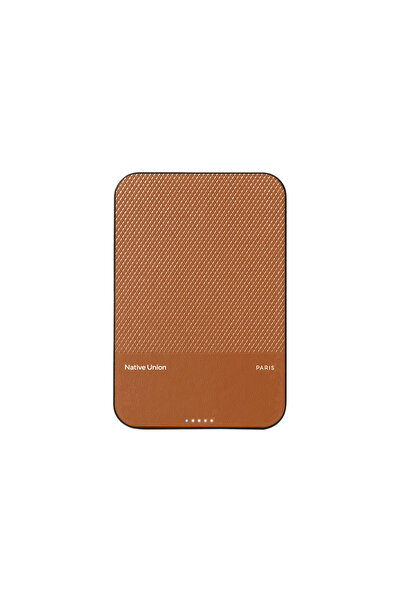 Native Union (Re)Classic Baterie externă magnetică wireless de 5000mAh, Maro