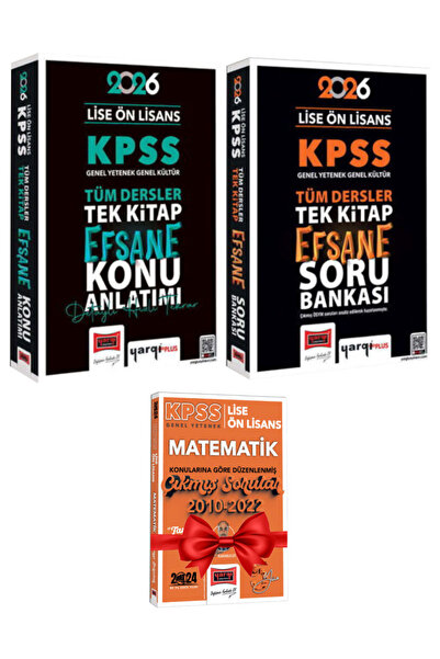 Yargı Yayınları 2026 KPSS Lise Ön Lisans Tüm Dersler Tek Kitap Efsane Konu An...