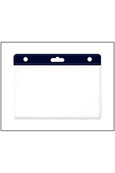 SARFF Card Holder Transparent 7.5X9.5 Navy Blue Horizontal Stripe - 10 Pieces