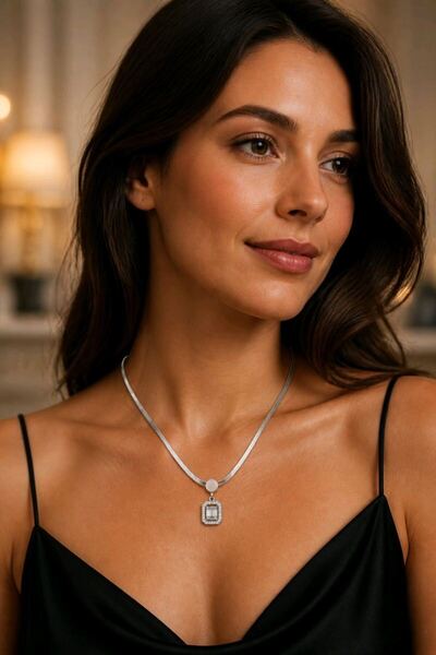 Monalisa Home Luxury Italian Chain Zircon Stone Adjustable Necklace