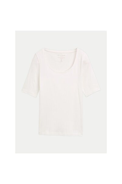 Tom Tailor Tricou de damă 1045541 Alb