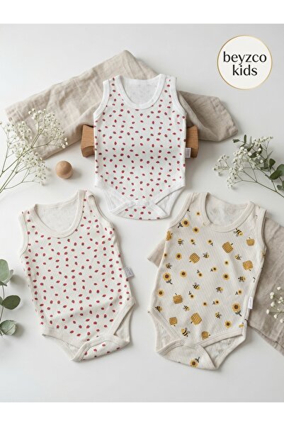 Generic Brand Baby Girl Strawberry Patterned Strap-On Badi 3-Pack
