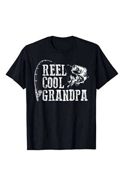 4Car Fishing: Reel Cool Grandpa T-Shirt, 220g Pure Cotton, Crew Neck, Ideal F...