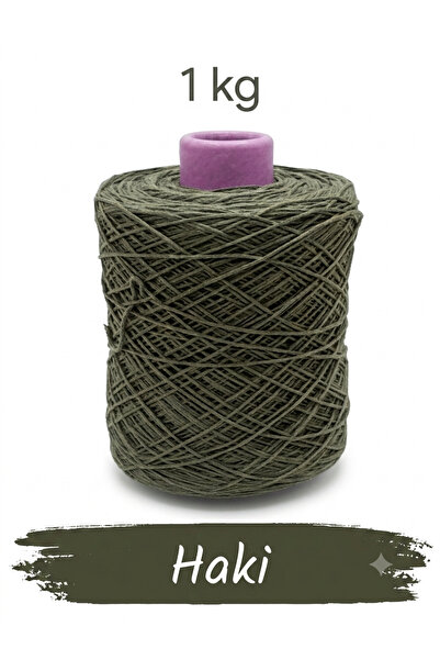 Bevella Macrame Cord Premium İnce Cotton Zincir Makrome İpi Haki 1 Kg - 2 mm ...