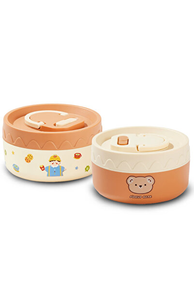 STAR BABiES 2-Piece Food Jar Combo Set – Cute Bear & Cartoon Character Mini F...