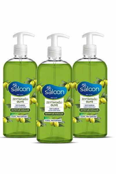 Saloon Liquid Soap with Olive Oil 400 ml 3-Pack