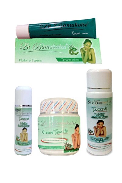 la bamakoise Tamarin Skincare 4-Pieces Set - Cream, Lotion, Oil and Tube Cream
