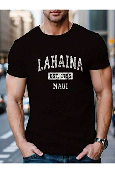 9TAY 100% Cotton Lahaina Maui Hawaii HI Vintage Established Sports Design Men...