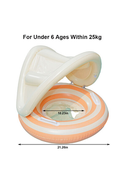 Choice Orange 1Pcs Striped Pool Float Ring Inflatable Swimming Seat Ring Swim...
