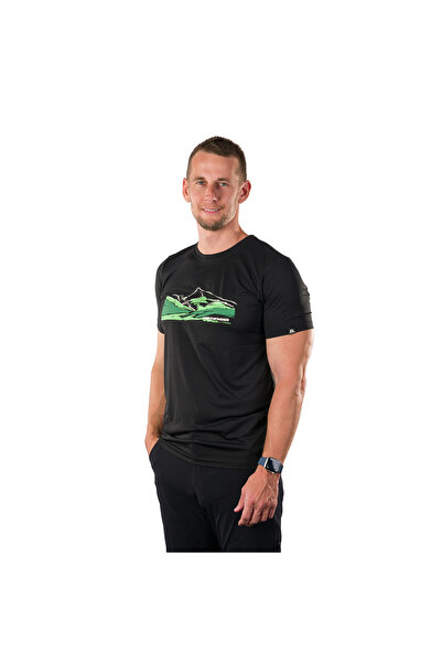NORTHFINDER Tricou bărbați exterior, uscare rapidă, NAZAREN, Negru