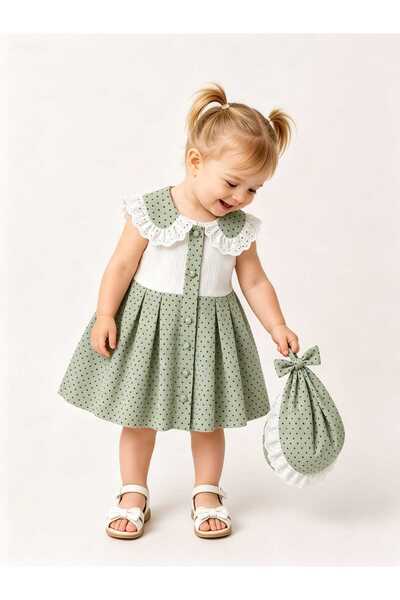 Gocoland Luna Polka Dot Dress & Headband Set