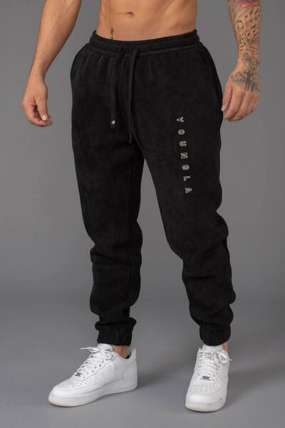 classy moda Unisex Lettering Front Printed 2 Thread Combed Cotton Baggy Trousers