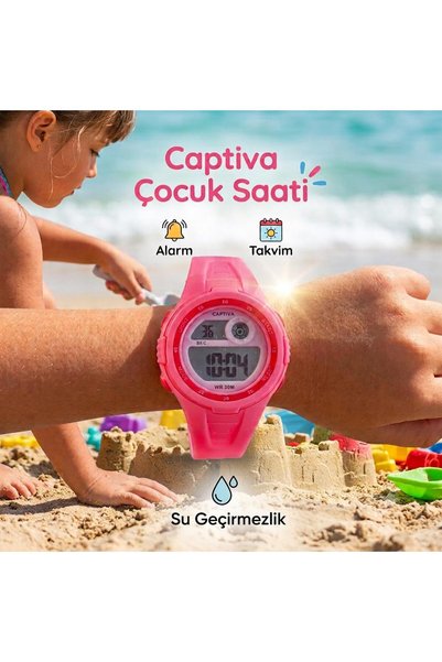 captiva ساعة يد للأطفال مع منبه وساعة توقيت