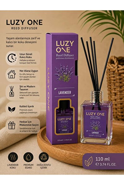 Luzy One Nariba oda Kokusu 110 ml reed diffuser 110 ml uzun süre kalıcı Lavanta