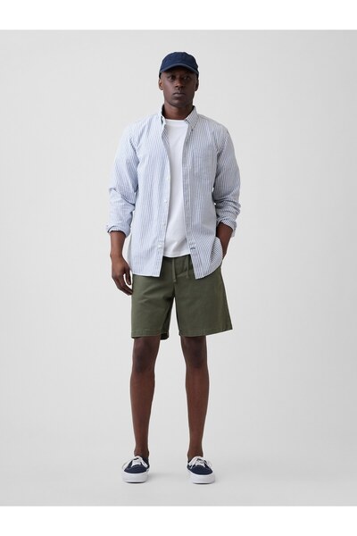 GAP Erkek Yeşil 7" Essential Pull-On Khaki Şort