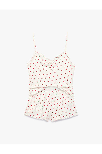 Koton Desenli Rahat Kesim Şortlu Pijama Takımı