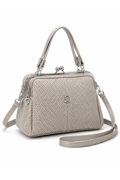 MODAMARKM Hasir Model 3 Compartmental Useful Women's Shoulder Bag Daily Sport...