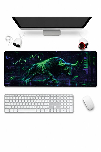 SonicTouch لوحة مفاتيح وماوس باد مقاس 32 × 70 سم، قاعدة نيون بول ماركت ناعمة ...