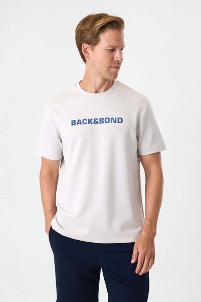 Back And Bond White Men's Crew Neck T-Shirt Bts1008500000