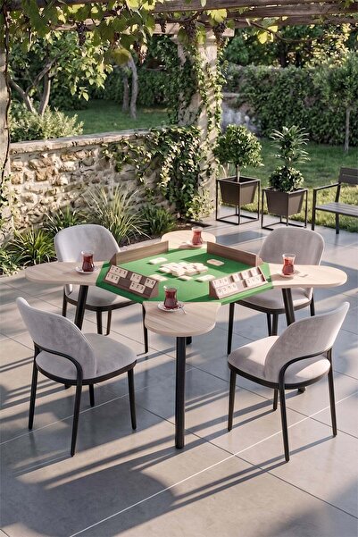 Hofga Keyif Oyun Masası Okey Masası Tavla Satranç Kutu Oyunları Masası Cafe O...