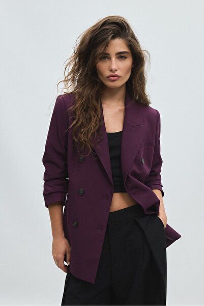 Stradivarius Düğmeli vücuda oturan blazer