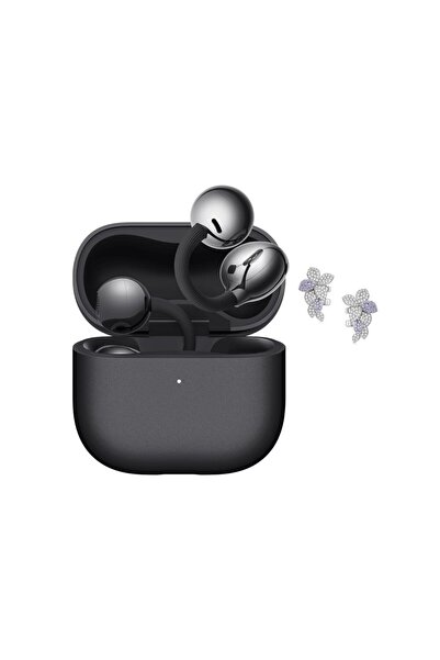 Huawei FreeClip2 Siyah Bluetooth Kulaklık, Çiçek Charm Hediyeli
