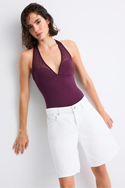 Stradivarius Halter yaka file body