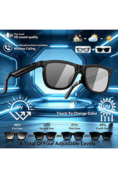 choice2 Bk-Wh 2026 Touch Color Changing Lens Smart Glasses AI translation Dua...