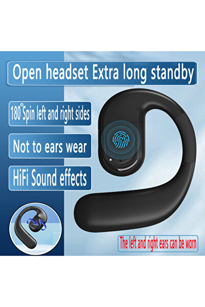 Choice1 black Bluetooth 5.4 Business Earphone Wireless Single Headphone with ...