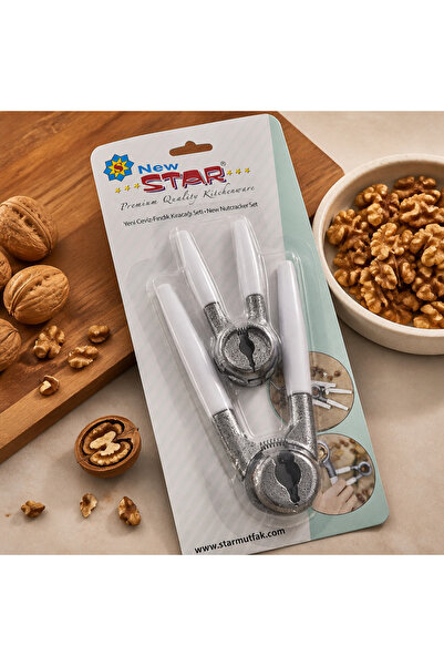 CEZVE HOME Walnut and Hazelnut Cracker Set New Star