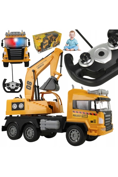 Stator Telecomandă Macara Camion Excavator Mașină RC Volan de pilotaj LED
