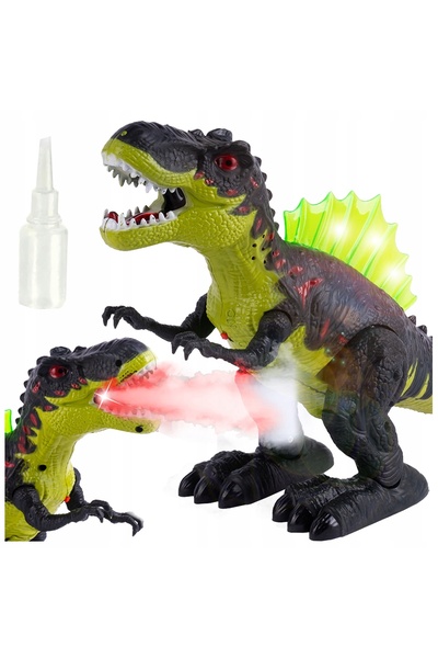 Stator Jucărie Dinozaur Interactiv T-Rex Merge, se luminează, scoate fum, Robot