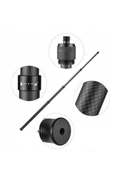 NO BRAND Selfie stick reglabil din fibră de carbon 4/1 " compatibil cu Insta3...