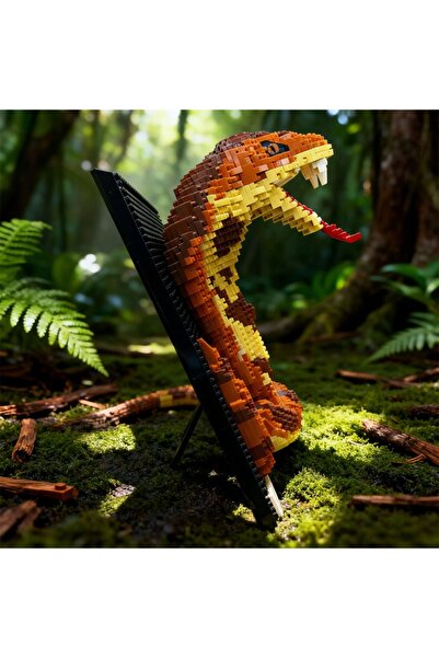 NO BRAND 1533 piese Blocuri de construcție 3D Cobra, Jucărie STEM, Decorațiun...