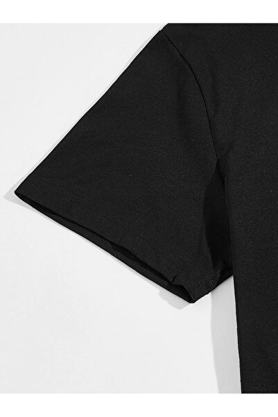 NO BRAND Set complet Tricou negru clasic cu mâneci scurte Pantaloni scurți în...