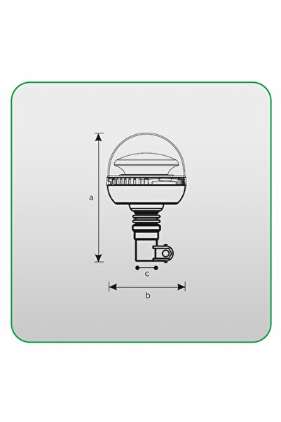 NO BRAND Kogut Lampă de avertizare LED R65 12V - 24V Intermitentă Flexibilă