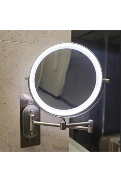 NO BRAND Oglindă iluminată reglabilă la 360 de grade, montată pe perete °   M...