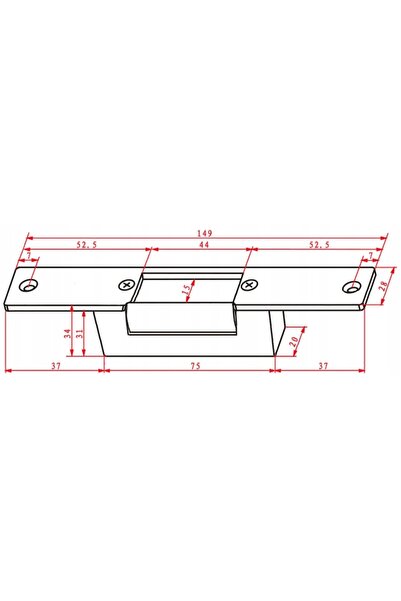 Qoltec Broască electrică simetrică 12V pentru sistem de interfonie la ușă