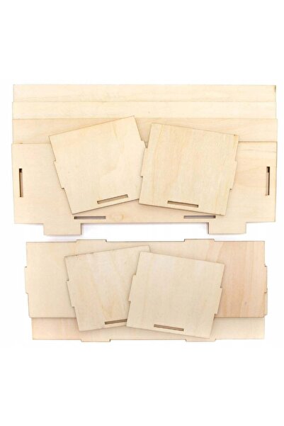 NO BRAND Ghiveci de flori din lemn bej Baker Ross 20 cm X 37 X 3 cm