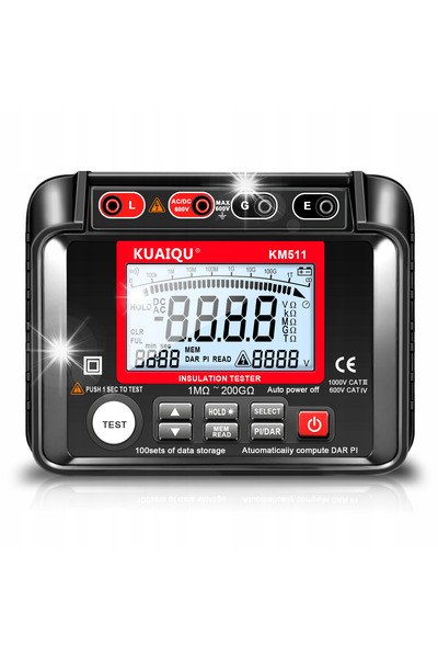 NO BRAND Tester profesional de rezistență a izolației până la 200gΩ 2.5Kv Kua...