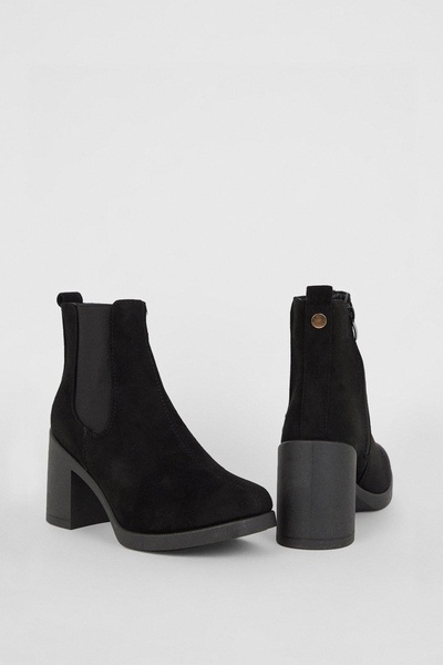 NO BRAND Cizme negre clasice cu toc și fermoar Dorothy Perkins 40