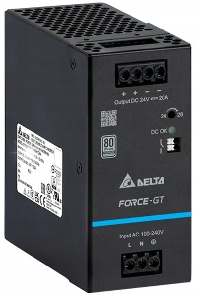 NO BRAND Sursă de alimentare Delta pentru șină DIN 24V/20A, Force-Gt Drf-24V4...
